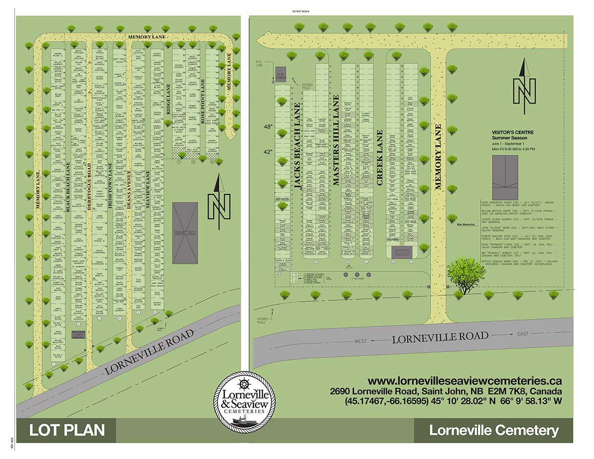 Lorneville Cemetery Map